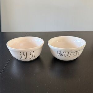 Rae Dunn- White Ceramic Salsa and Guacamole Bowls
